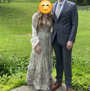 V. Chapman Carmella Dress in Sage Tapestry